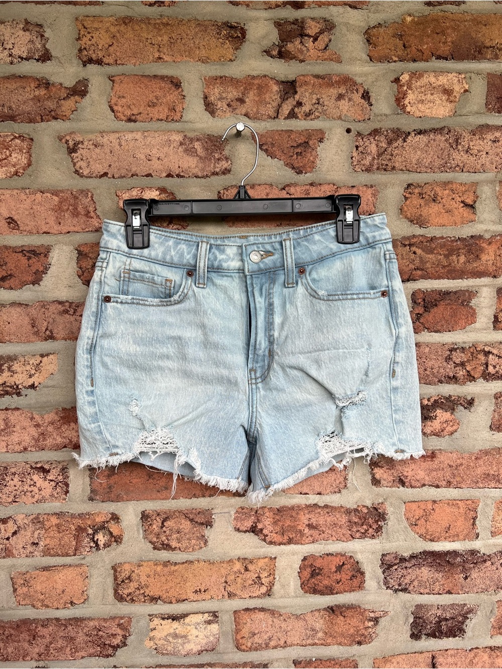 Old Navy Light Wash Distressed Denim Shorts